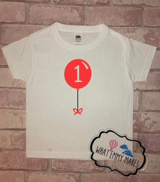 First birthday balloon t-shirt