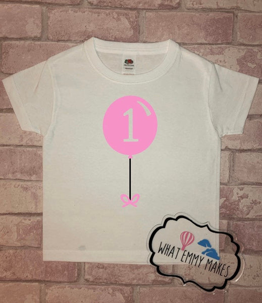 First birthday balloon t-shirt
