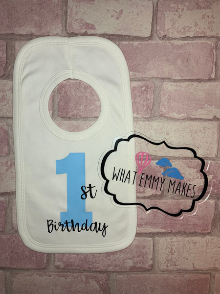 First Birthday Bib