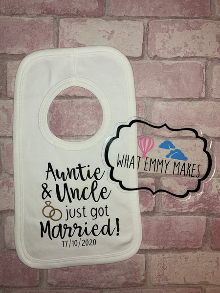 Mummy and Daddy just got married bib