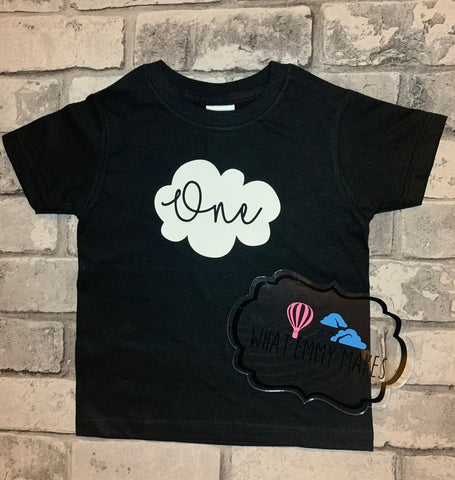 Cloud birthday T-shirt ages 1-8
