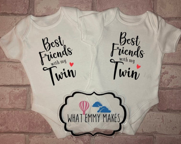 Best Friends with my Twin vests or t-shirts