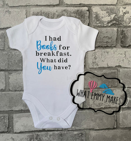 Boobs for breakfast Breastfeeding Top or Vest