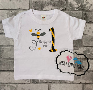 Bee Birthday Top - Any age!