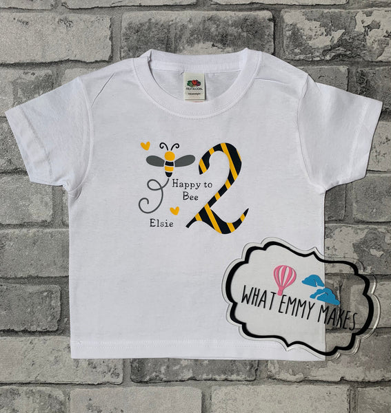 Bee Birthday Top - Any age!