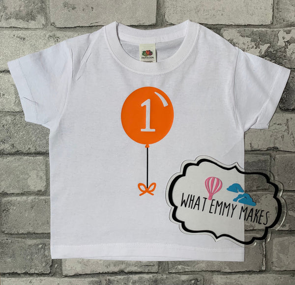First birthday balloon t-shirt