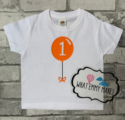 First birthday balloon t-shirt