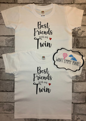 Best Friends with my Twin vests or t-shirts