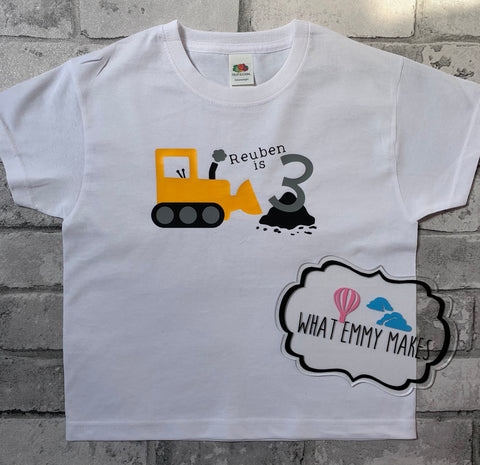 Digger Birthday Top - Any age!