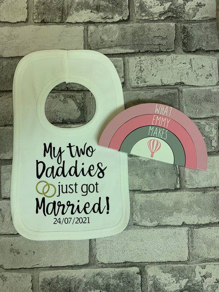 Mummy and Daddy just got married bib